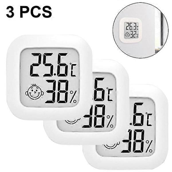 3-pack inomhus termometer hygrometer digital hygrometer rums termometer för hemmet hög noggrann temperatur