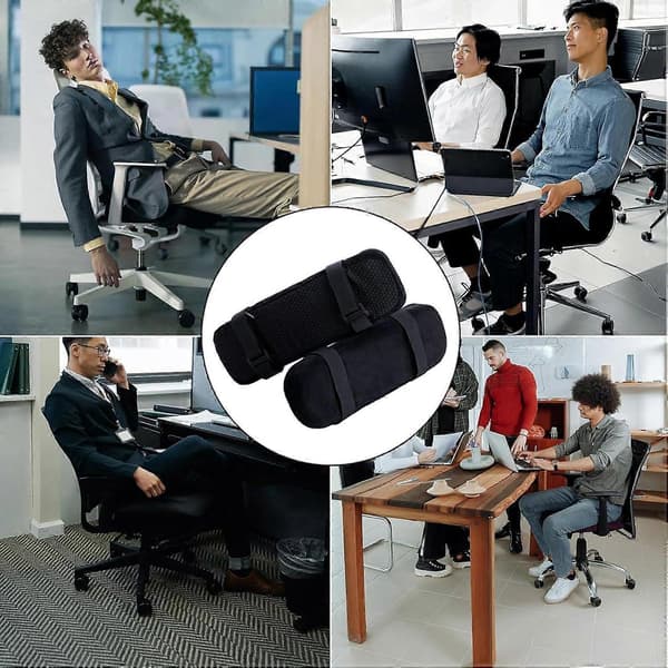 2-pack Ergonomiska Armstödskuddar för Kontorsstolar, Avlastande Skydd för Armbågar