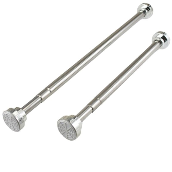 Udtrækkelig bruseforhængsskinne 55-85cm, bruseforhængsstang i rustfrit stål, ingen boring, justerbar bruseforhængsskinne, 1 stk.