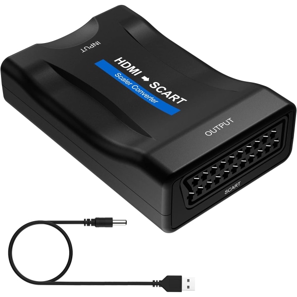 HDMI til SCART-konverteradapter, understøtter PAL/NTSC-formater