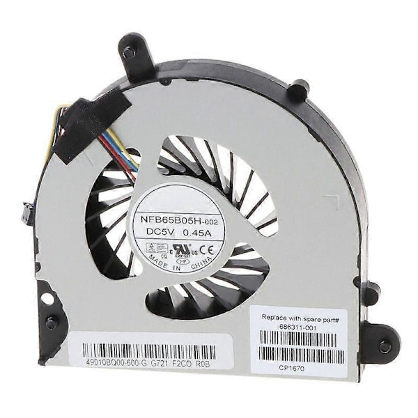 CPU Køleventilator til HP Elitebook 8560p 8570p 8560 8560B Laptop Køleventilator