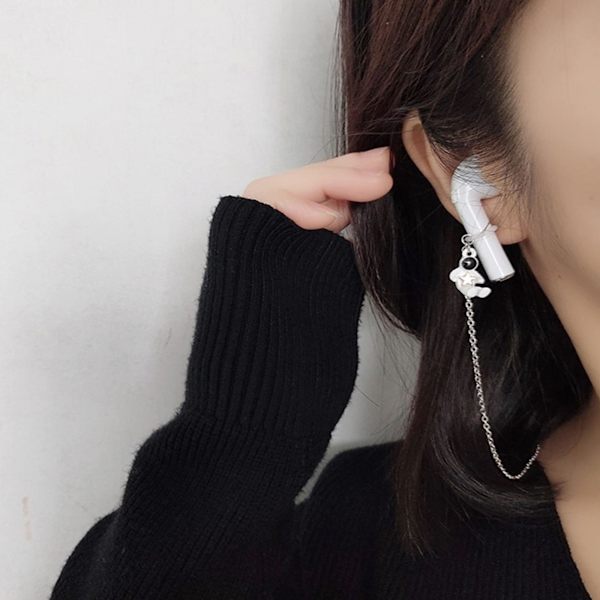 Anti-Lost Strap Kompatibel för AirPods, astronaut Öronklämma, fodral, Halsrep, Anslutning för Trådlösa eller Bluetooth-hörlurar