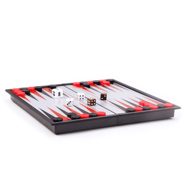 Sammenleggbart magnetisk backgammon bærbart brettspillsett