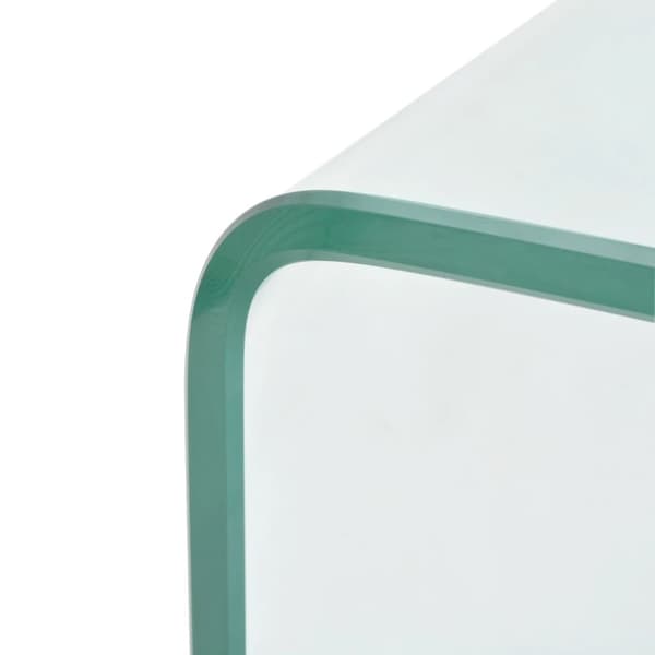 vidaXL Soffbord Härdat Klart Glas 100x48x33 cm