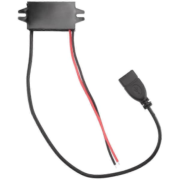 Bil Strømomformer DC 12V til 5V 3A Spenningsomformer med Enkel USB Adapter Koblinger for Telefon C