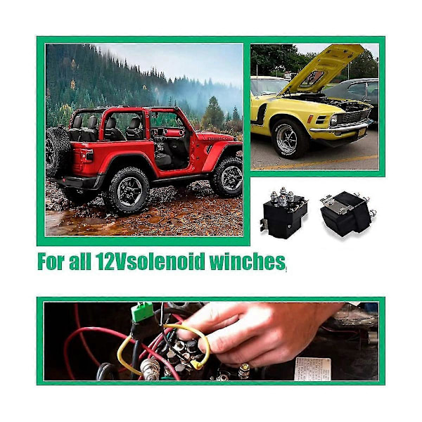 12v 250a vinssi solenoidirele / kontaktor ATV:lle ja UTV:lle 5000-7000lbs vinsseille