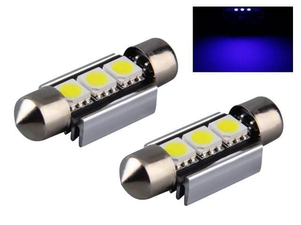 C5W SV8.5 LED-polttimo Canbus, 36 mm, punainen, 2 kpl. 36mm Blåa 2-pack