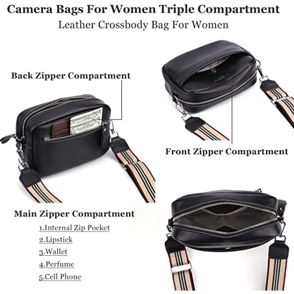Crossbody-väska för kvinnor, liten äkta lädergrön