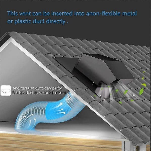 Takventilhette - Takventiler 4 tommer Stål Bad 4 Tak Eksosventil for ventilasjonssystem