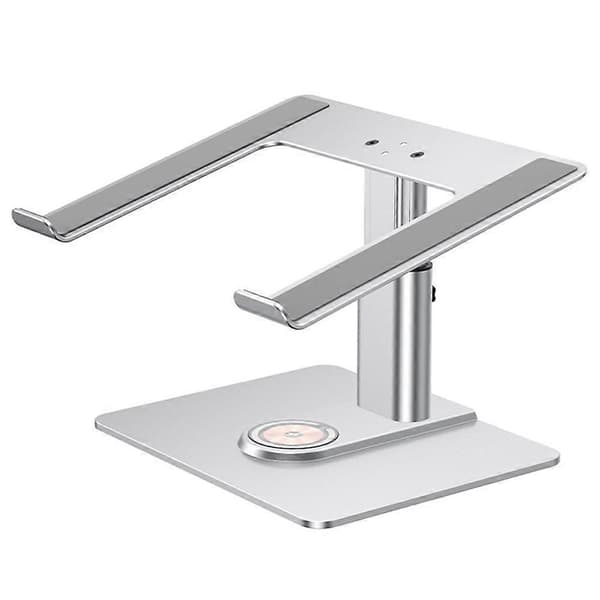 E7BW 15W Trådløs Lader Aluminium Legering Skrivebordsstativ Laptop Riser - Sølv