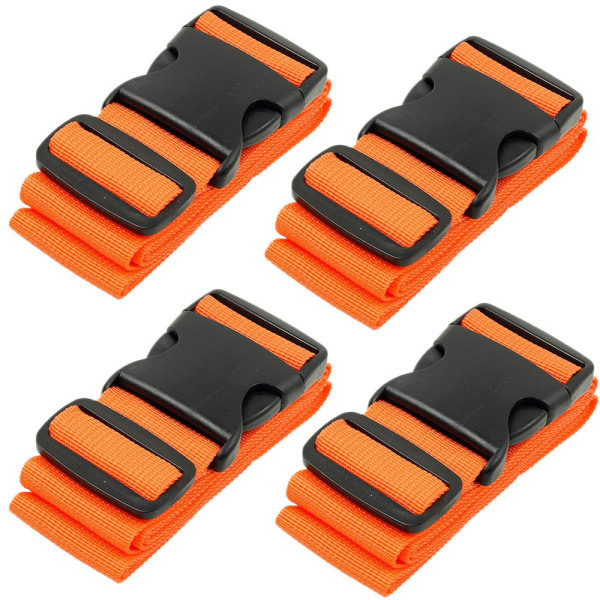 Bagageremmar för resväskor Rem resväskabälten, 4-pack, orange