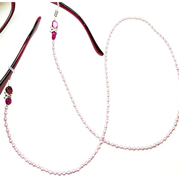 2PCS Eyeglass Chains Holders Beaded Glasses Cord