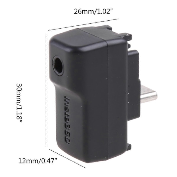 Dubbel Mikrofonadapter för Insta-360ONE-X2 Externa Mikrofoner USB-C Port.