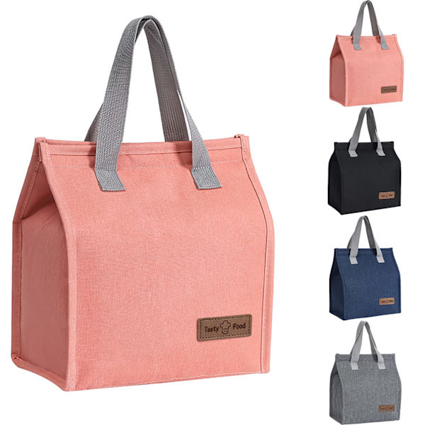 Lunchväskor för kvinnor och män, återanvändbar isolerad läckagesäker lunchlåda Tote Bag, kylväskor, termisk kylväska för arbete skola picknick resor, röd red
