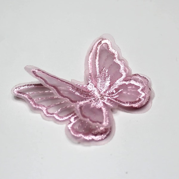 20 stk. sommerfugl sy på lapp sy DIY (lys rosa, 2,36 x 1,96 tommer)
