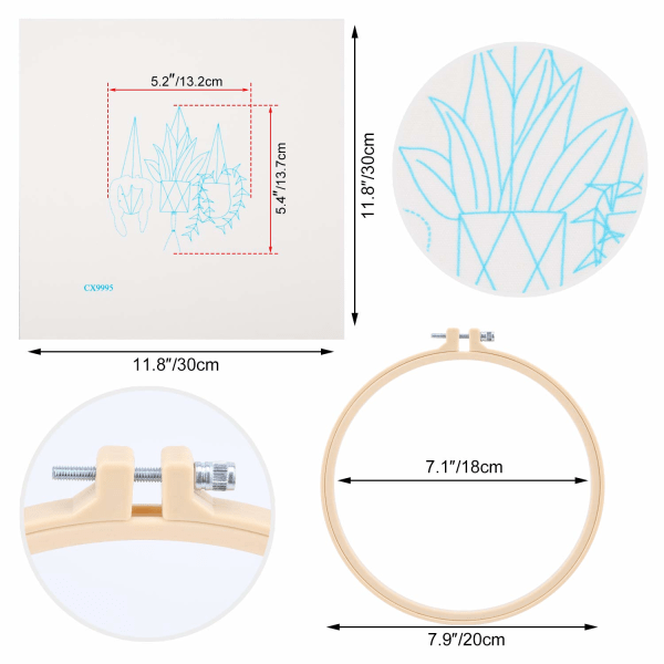 Fullsortimentsbroderistartsats, DIY-korsstygnstämplad broderisats för vuxna nybörjare (planterar blommor)