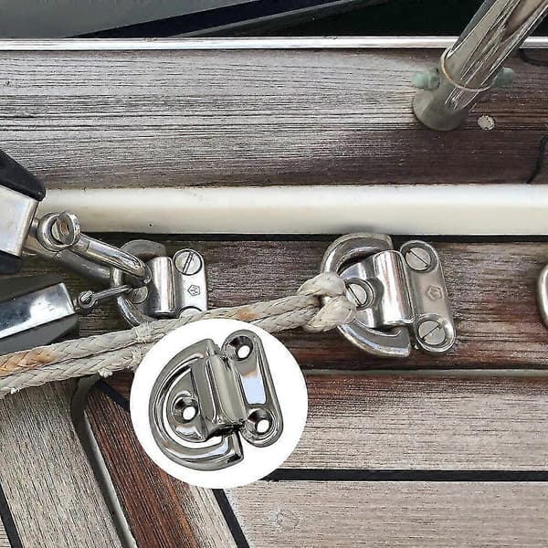 8 mm 316 rustfrit stål foldbar øjeplade med ring 8 mm kraftig marinehardware foldbar øjeplade