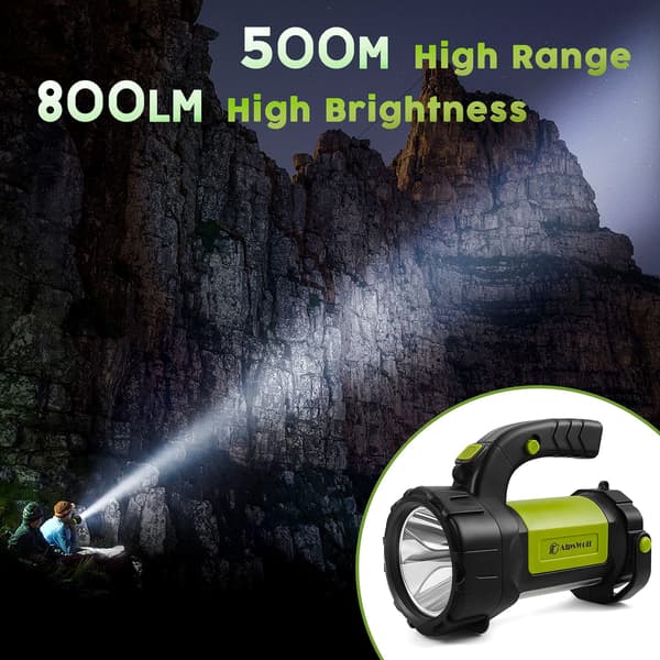 Genopladelig LED-campinglanterne med 800 lumen green