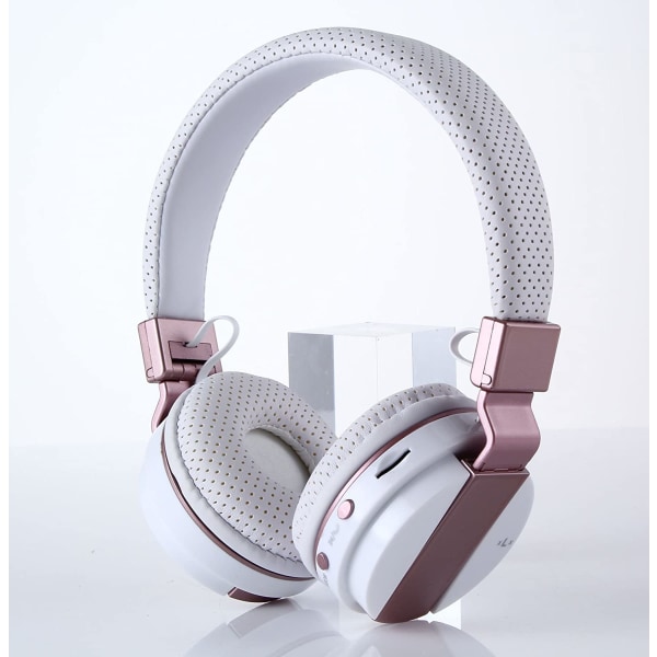 Valkoiset Bluetooth-yhteydellä varustetut langattomat Hi-Fi-stereokuulokkeet
