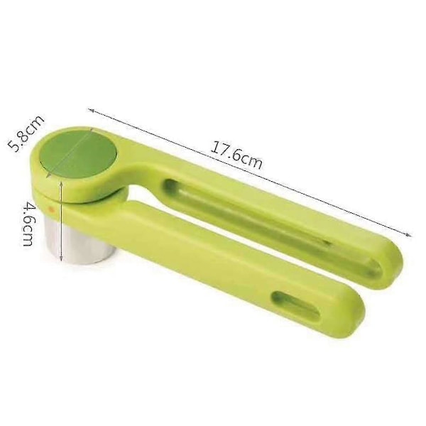 Ergonomisk vitlökspress i rostfritt stål för köket
