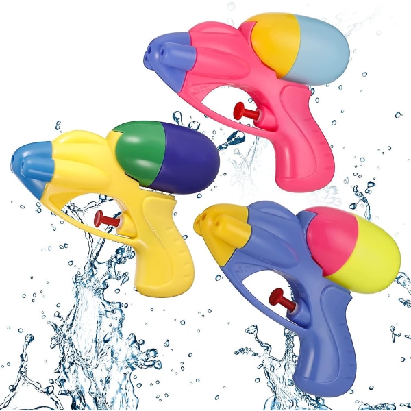3 stk vannpistol for barn liten vannpistol (tilfeldig farge)