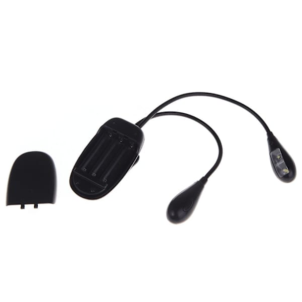 Musiknodelampe med klemme - 2 fleksible arme med 4 LED-lys