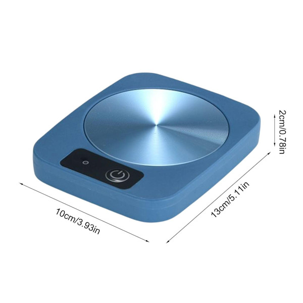 Kaffe Mugg Värmare, USB Laddning Underlägg Bärbar, Hållbar Multifunktion Keramiska Koppar, Metall Koppar Värmare, Blå blue