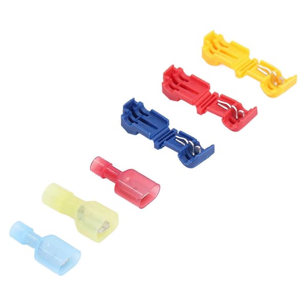 Snabb skarvning crimp terminaler T-kopplingar set helt isolerad nylon hane spad