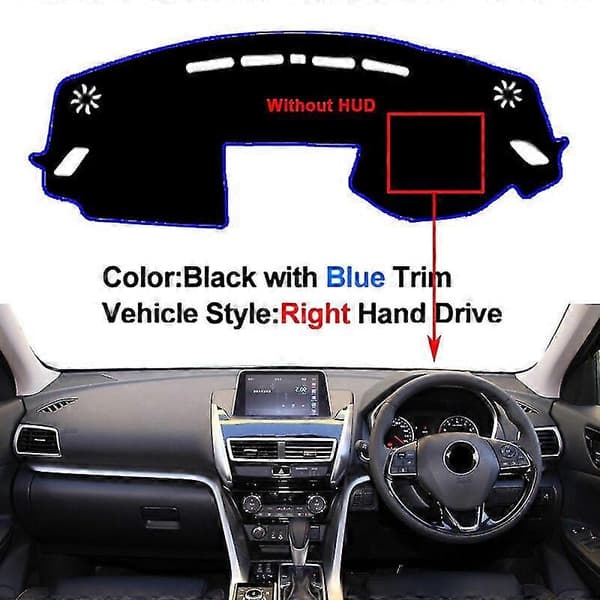 Bil Inner Dashboard Cover Protector kompatibel med Mitsubishi Eclipse Cross 2018 2019 2020 2022 Dash Matta Matta Cape Solskydd Pad Kudde