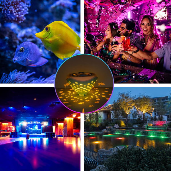 Kylpyammeen discovalo, vedenpitävä LED-kylpyvalo, RGB-kelluva vedenalainen discovalo kylpyhetkiin, lampiin, uima-altaisiin (ei ladattava)