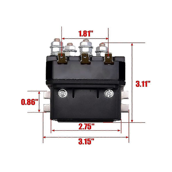 12V 250A Vindstyrningsreläkontakt för ATV UTV 5000-7000lbs Vindstyrning