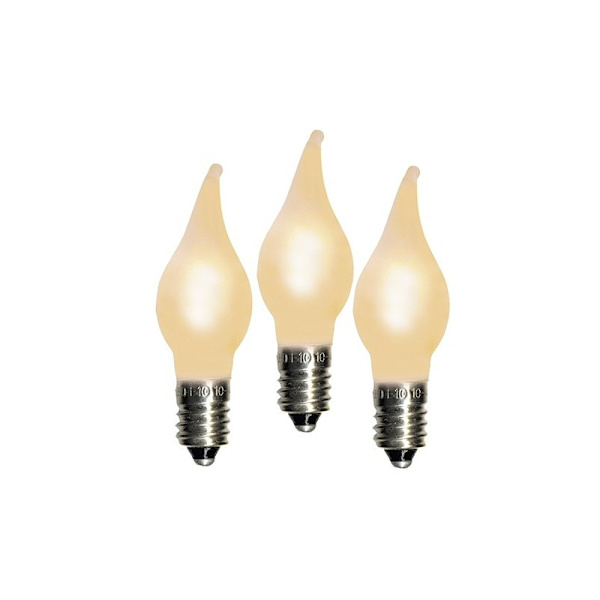 Jule-Advent-Lysestake-Lamper. LED E10 3V 0.06W FROST