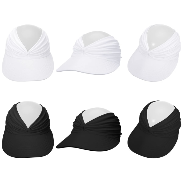 2 stk. solskygge til kvinder, bredskygget strandhat, sommerhat, foldbar
