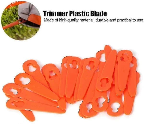 24 stk. plastikskærehovedblade, udskiftningsblade til Stihl Polycut 2-2