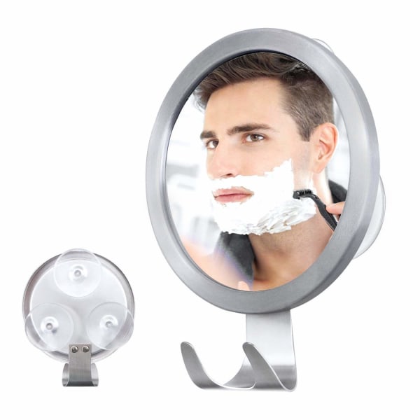 Tågefrit spejl, nyt opgraderet anti-dug barberingsbrusespejl med barberkrog Ingen tåge Makeup Spejl 3 Stærk sugekop i badeværelsesvæg Brusedør