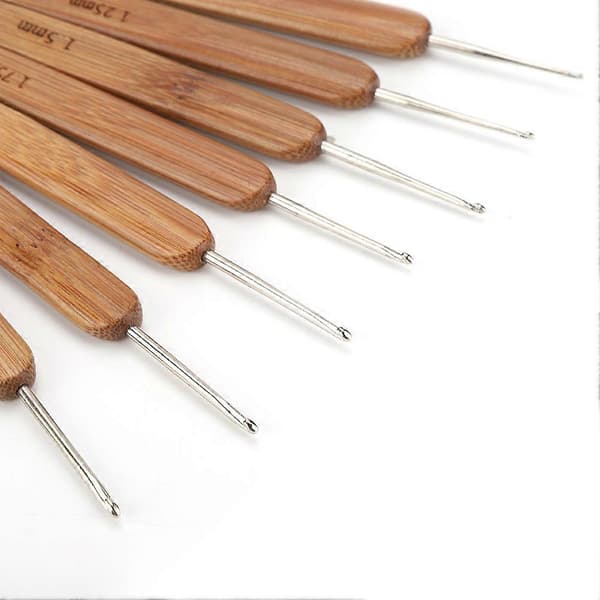 Virknålar Set Kit Bambu Handtag Väv Syverktyg 20st/Lot