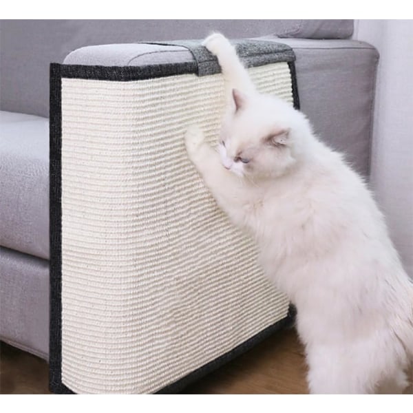 Katt-skrapematte Kattemøbelbeskytter Anti-ripe Kattskrapebrett Kattskrapesofaskjold Sofabeskyttelse Sisalpute for kattesliping