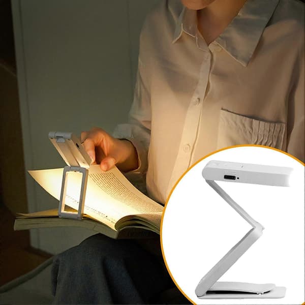 1 stk. LED leselys, bærbar bokmerkelampe sammenleggbar