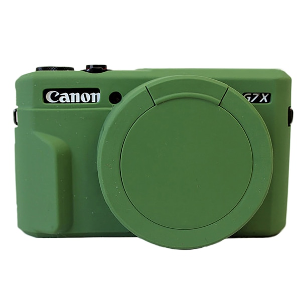 Silikon avtagbart linsedeksel for Canon G7x Mark ii Green