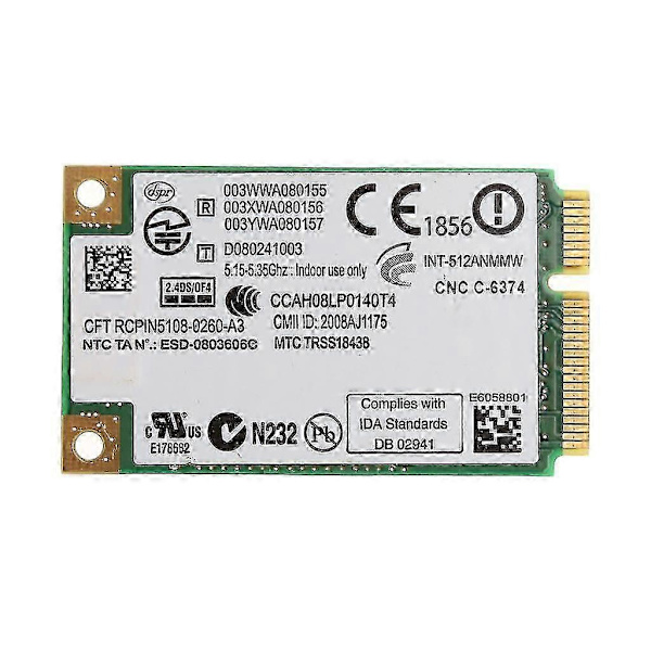 Linkille Intel 5100 WIFI -sovitin 512AN_MMW 300M Mini PCI-E langaton WLAN-kortti autoon
