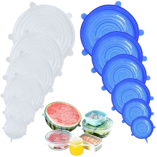 Silikonsträcklock, 12-pack med silikonmatöverdrag