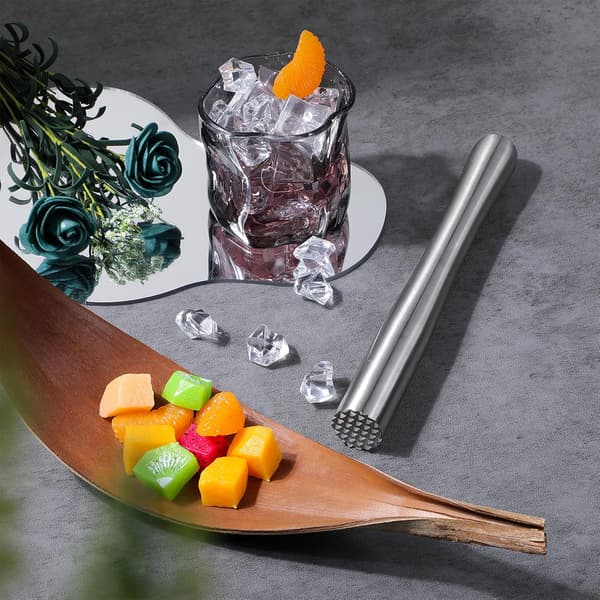 Cocktail Muddler i rustfritt stål, profesjonell drinkmuddler, frukt-iskutter, barstav, Mojito Muddler