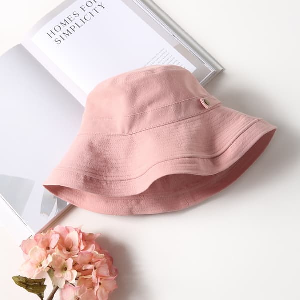Dam solhatt Bred brätte strandhatt UV-skyddsmössa med vindtät rep för resor Semester rosa