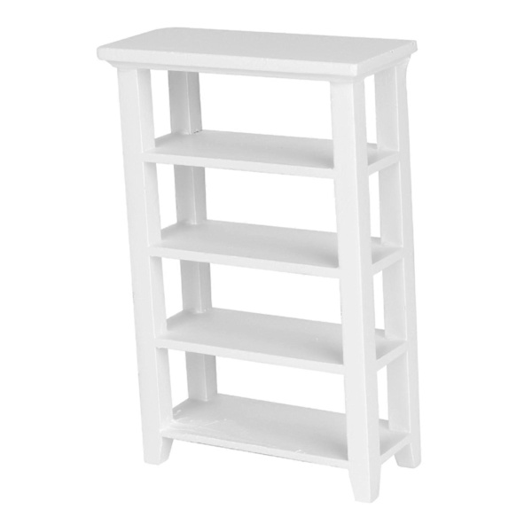 Træ 4-lags hylde display rack til 1:12 dukkehus miniature møbelmodel