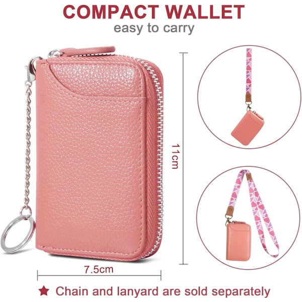 Luottokortin pidike RFID-suojatut lompakot Slim Mini-lompakko matkustamiseen Debit-kortti- ja rahanjärjestäjät Vaihtorahalaukku Lompakko naisten lahjaan pink