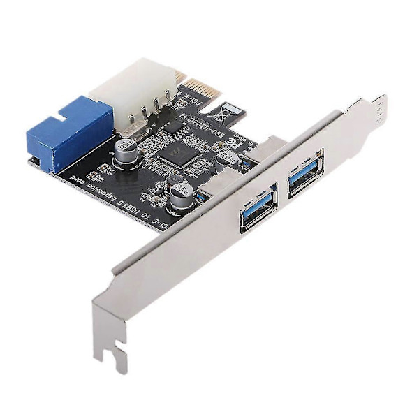 PCI-E X1 til 2 porte 19-pin USB 3.0 Header PCI Express USB 3.0 kortadapter