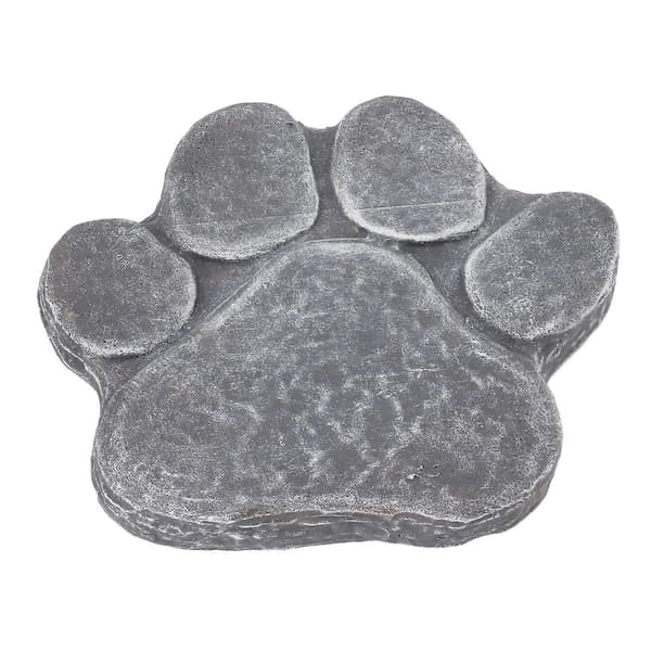 Hund Minnessten DIY Tassavtryck Bokstäver Husdjursgravmarkör Utomhus Gräsmatta Uteplats Sten Grått Monument