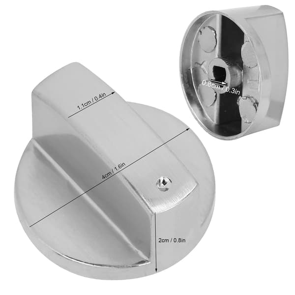 Komfyrknott, Ovns kontrollknott, Premium sinklegering Universal erstatning Gasskomfyrknott med 8 mm akselhull for