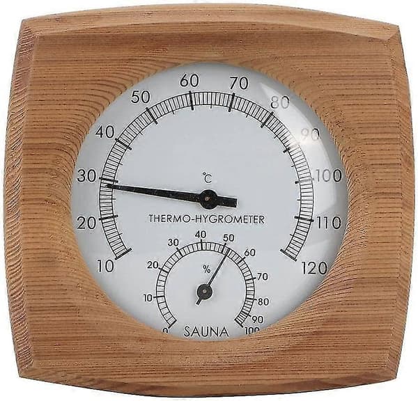 2-i-1 Indendørs Træ Termo-Hygrometer Termometer Hygrometer Dampbad Sauna Rum Tilbehør Til Sauna Rum Dekorativ