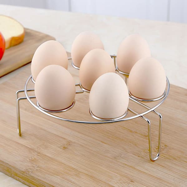 Egg Steamer Rack Trivet, Rustfritt Stål Dampstativ, Multifunksjonell Matlagingsholder, PotStand Rack på Kjøkken for Trykkoker Tilbehør